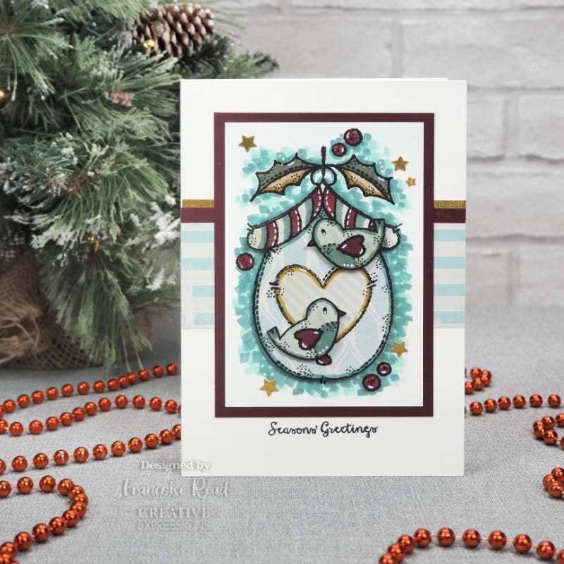 Ecstasy Crafts Distributing - Woodware Clear Singles Christmas Birdhouse 4 in x 6 in Stamp