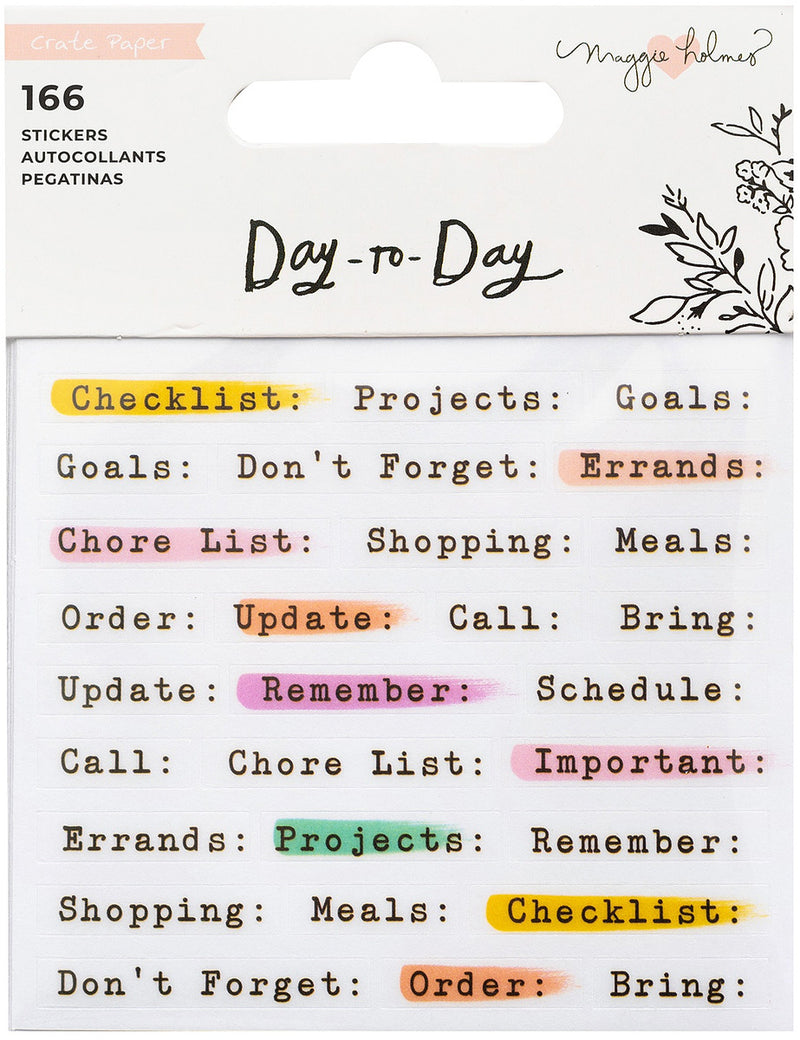 Maggie Holmes Day-To-Day Planner Mini Sticker Book 166/Pkg