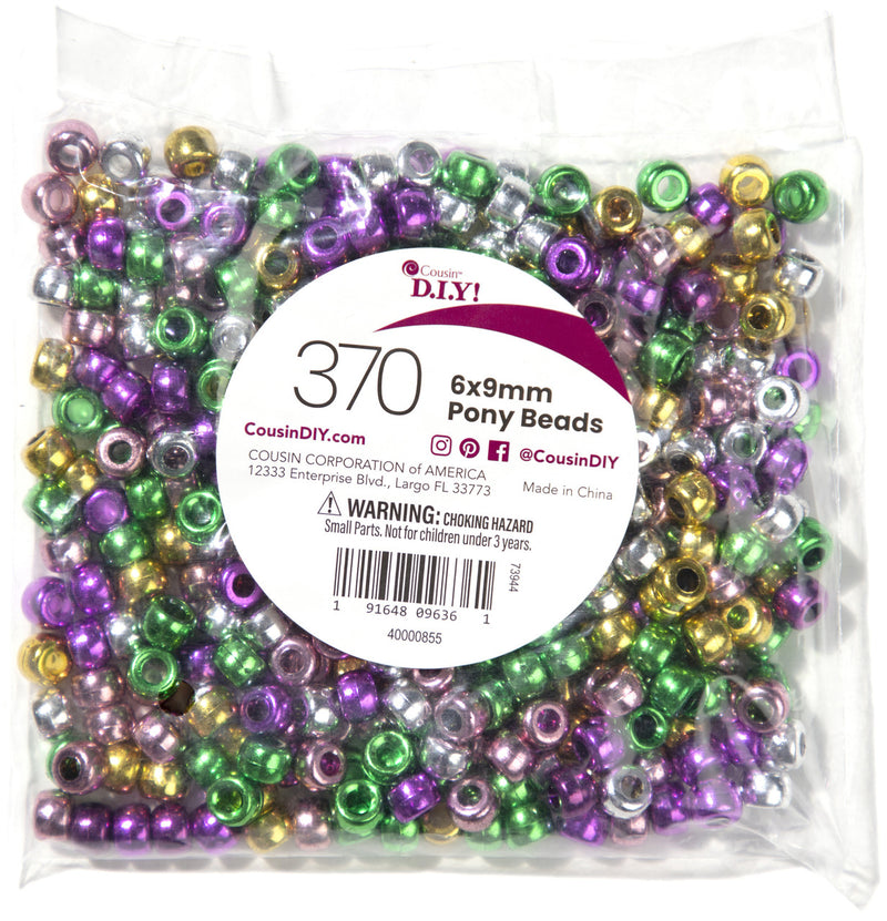 Pony Beads | Metallic Multi-color