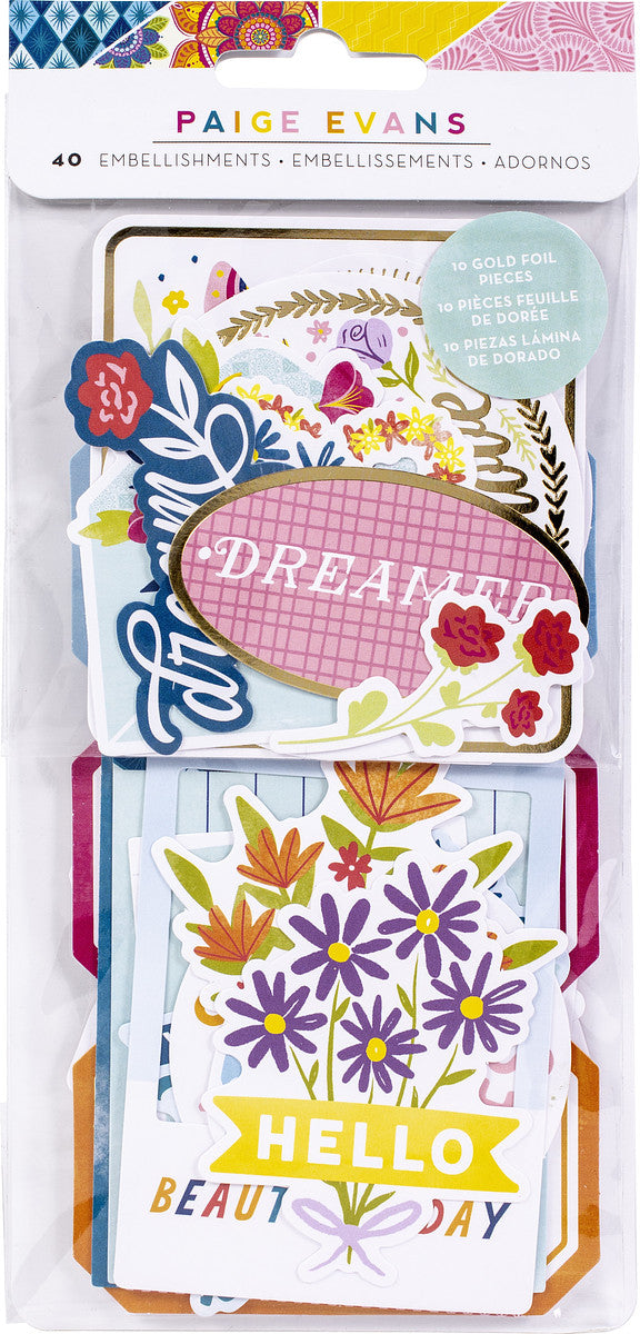 Wonders | Paige Evans | Ephemera Cardstock Die-Cuts-Icons W/Gold Foil Accents