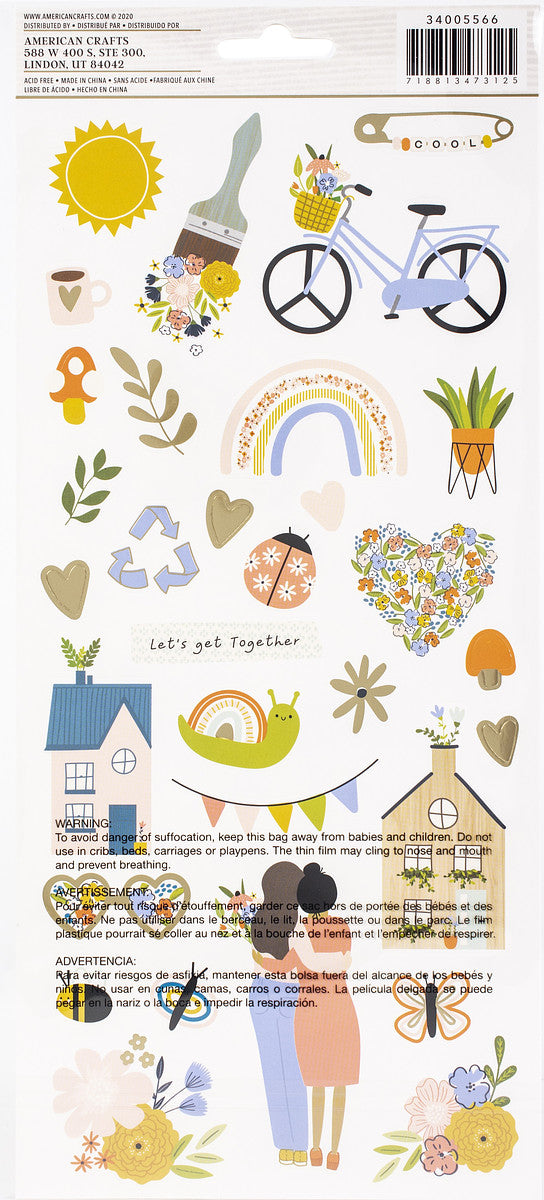Icons -Reaching Out | Cardstock Stickers 6x12 62 pk |