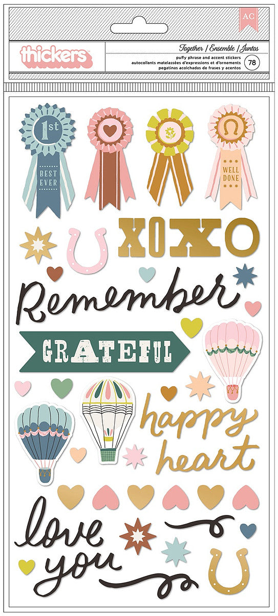 Market Square Thickers Stickers 78 pk | Together Phrase