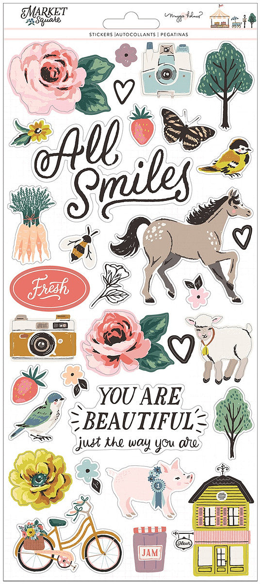 Market Square Cardstock Stickers 6x12 129 pk