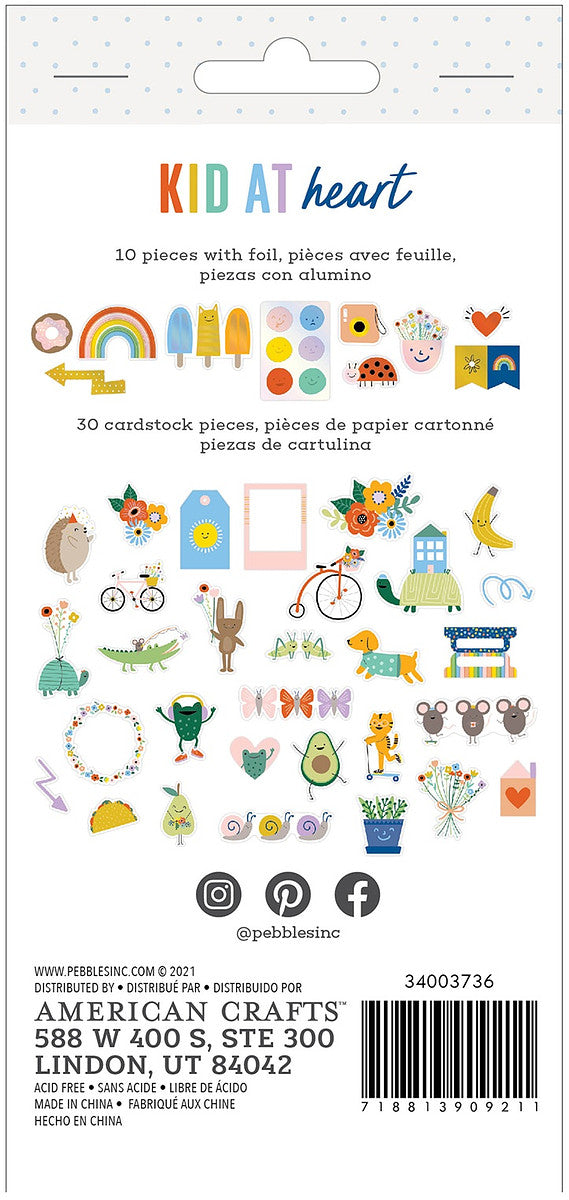 Kid At Heart | Cardstock Die-Cuts 40/Pkg-Icon W/Foil Accents