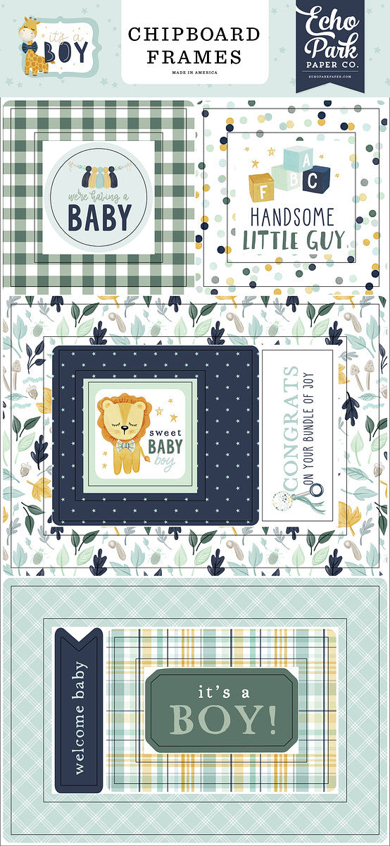 Frames -It's A Boy | Chipboard 6"X13"