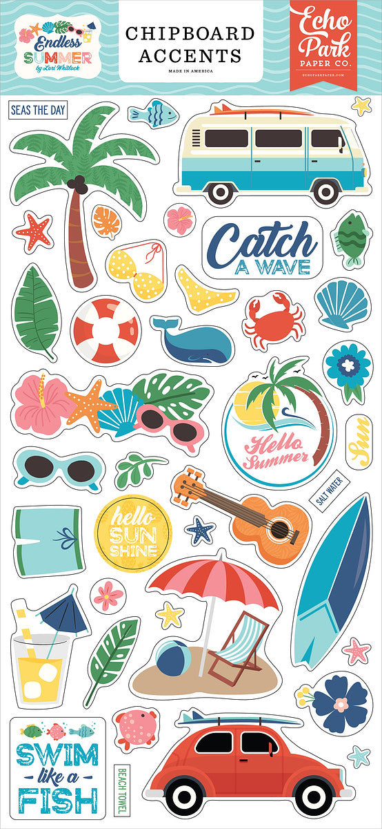 Endless Summer | Chipboard 6"X13"