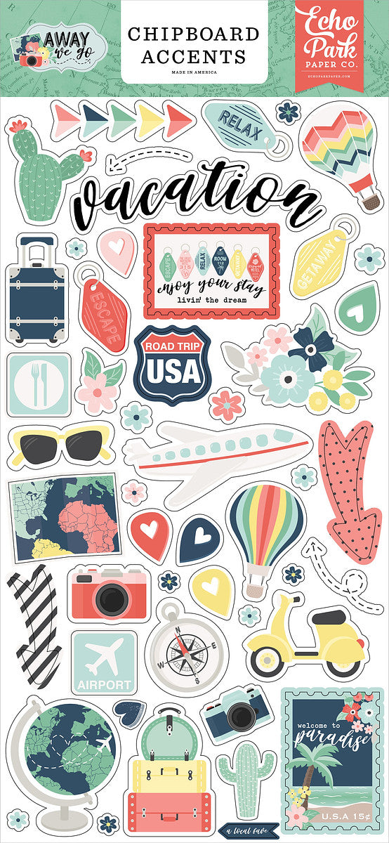 Away We Go | Chipboard 6"X13"