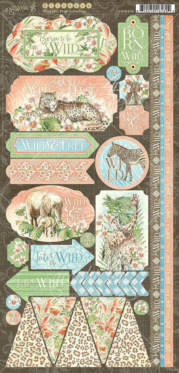 Wild & Free | Cardstock Stickers 12"X12"
