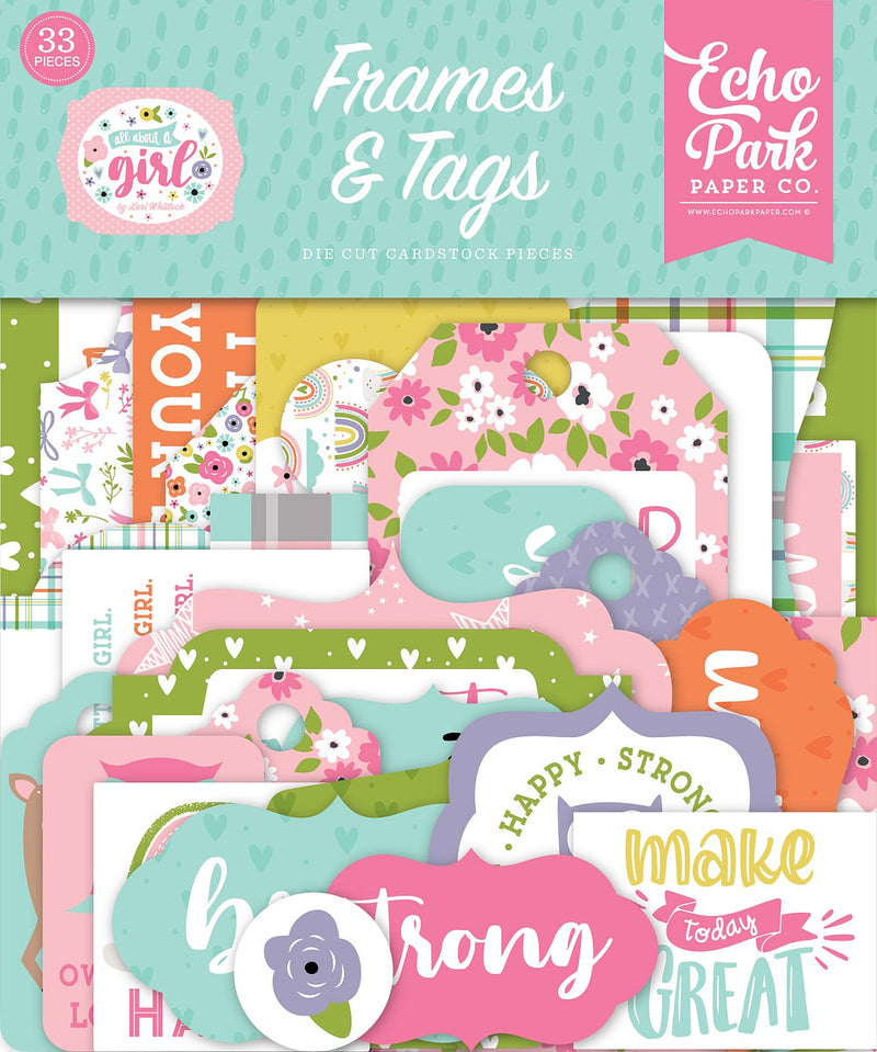 Frames & Tag - All About A Girl | Cardstock Ephemera 33/Pkg
