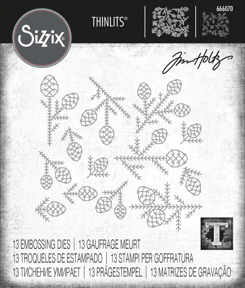 ‍Sizzix Thinlits Dies By Tim Holtz 13/Pkg Pine Patterns (100% off)