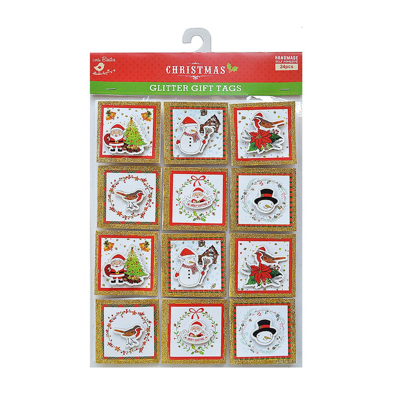 Snowman | Christmas Glitter Toppers 24/Pkg