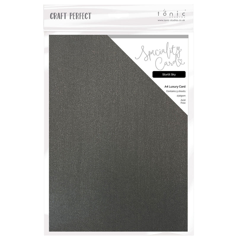 Starlit Sky | Craft Perfect Luxury Embossed Cardstock A4 5/Pkg
