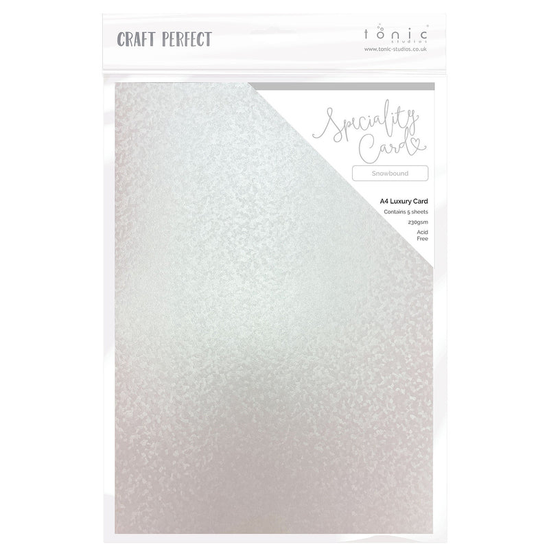 Snowbound | Craft Perfect Luxury Embossed Cardstock A4 5/Pkg
