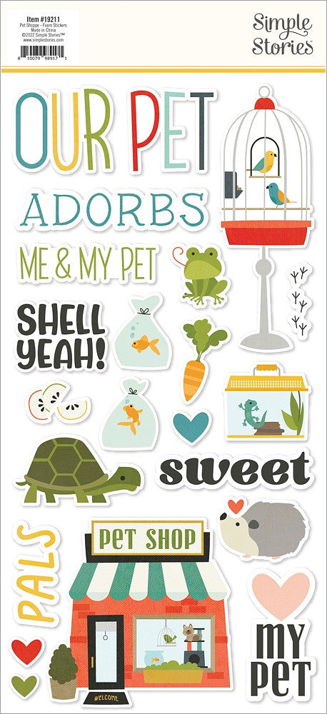 Pet Shoppe | Foam Stickers 45/Pkg