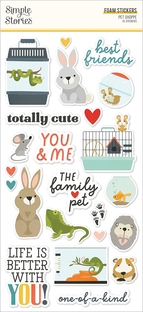 Pet Shoppe | Foam Stickers 45/Pkg