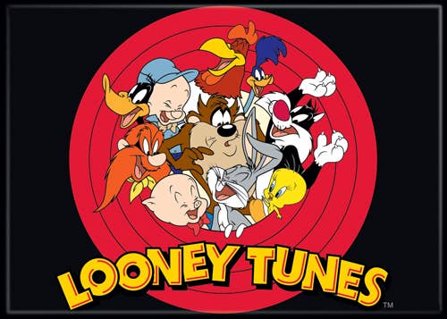 Ata-Boy - Looney Tunes Group Circle Magnet 2.5" x 3.5"