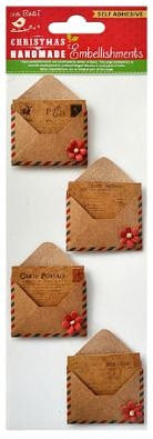 Postal Delight | Christmas Sticker Embellishment 4/Pkg