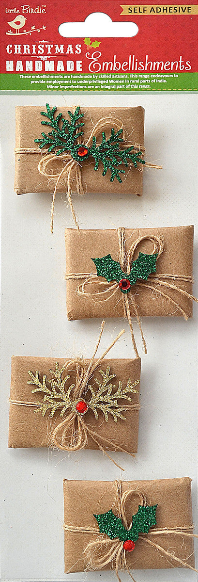 Wrapped | Christmas Sticker Embellishment 4/Pkg