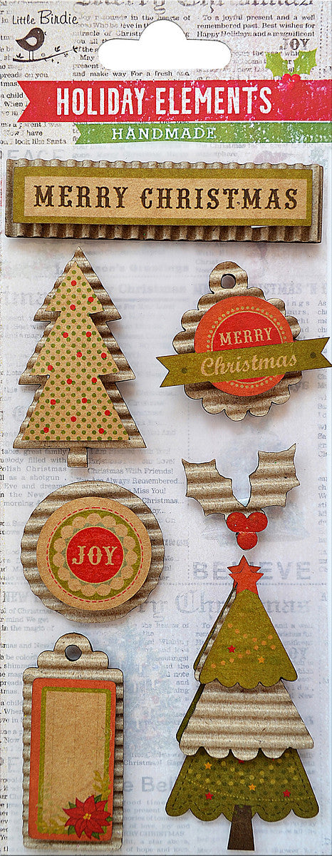 Merry Christmas | Christmas Embellishments 7/Pkg
