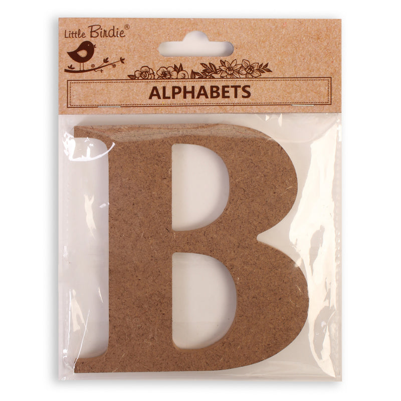 Little Birdie MDF Alphabets Upper Case 4" 1/Pkg