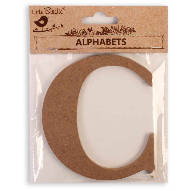 Little Birdie MDF Alphabets Upper Case 4" 1/Pkg