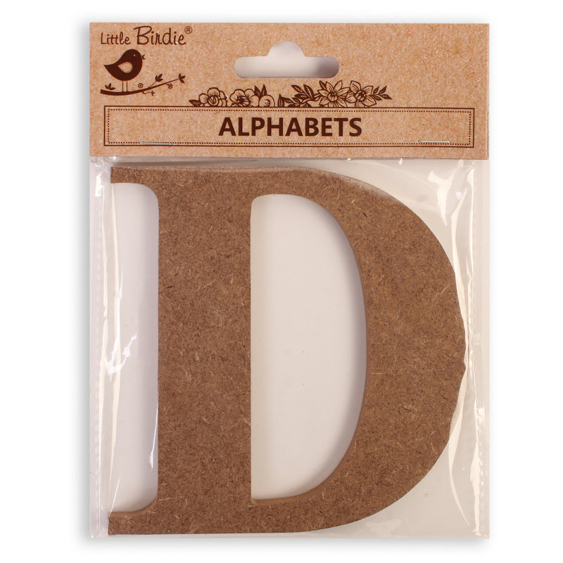 Little Birdie MDF Alphabets Upper Case 4" 1/Pkg