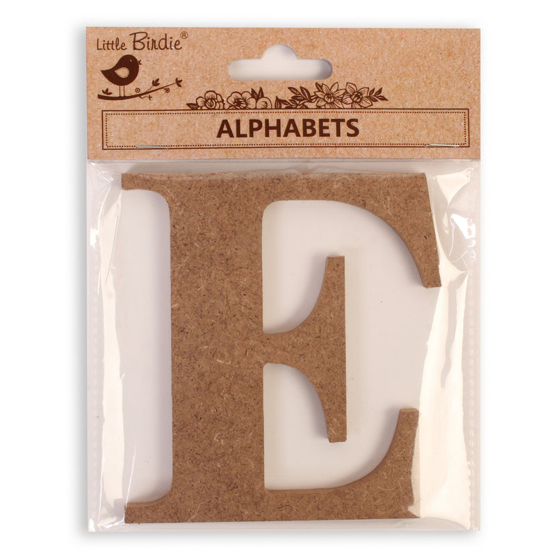Little Birdie MDF Alphabets Upper Case 4" 1/Pkg