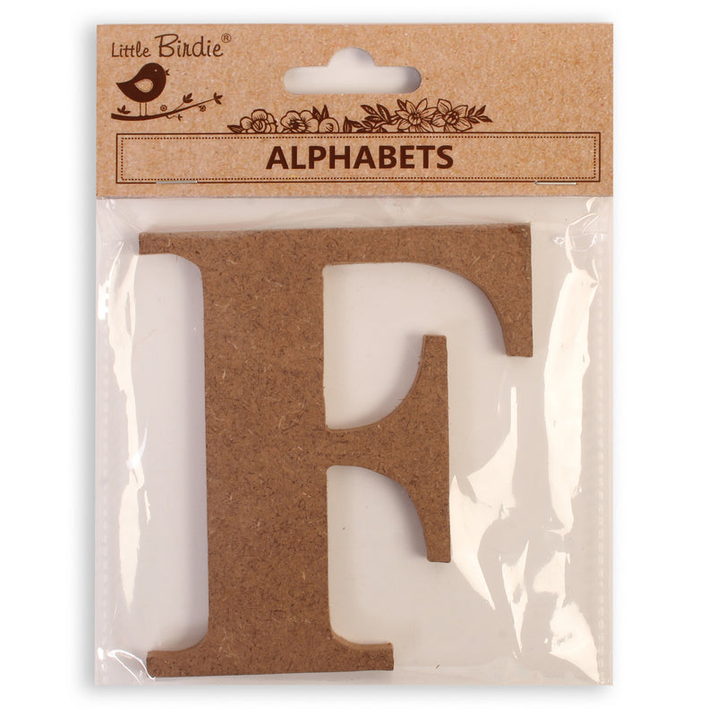 Little Birdie MDF Alphabets Upper Case 4" 1/Pkg