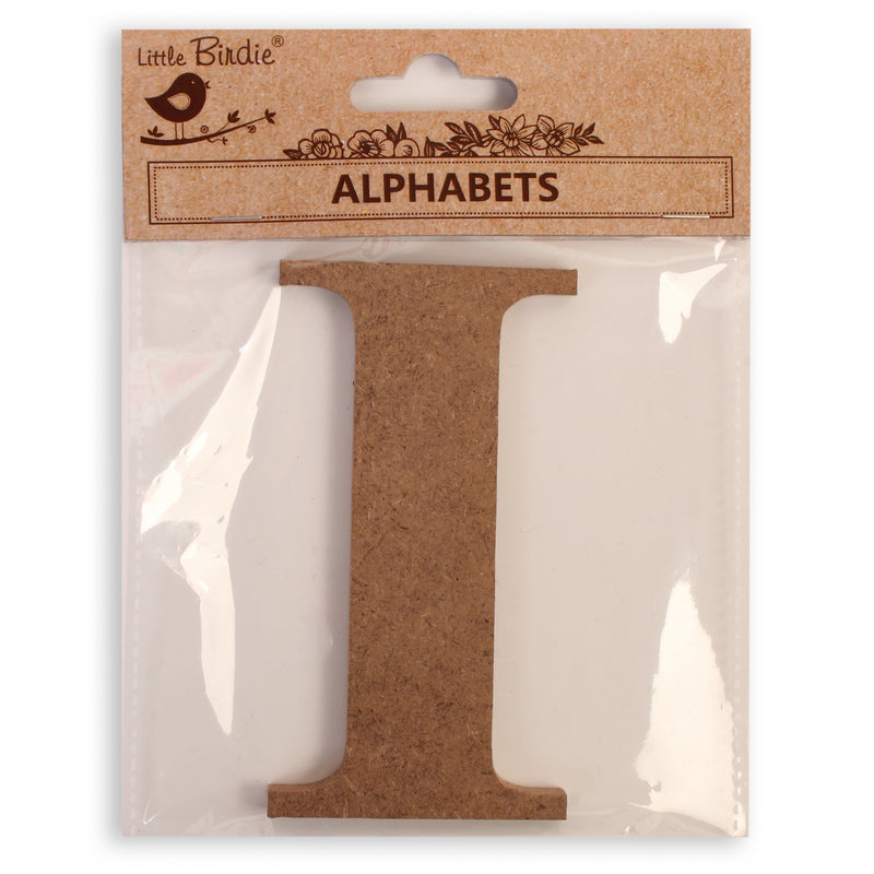 Little Birdie MDF Alphabets Upper Case 4" 1/Pkg