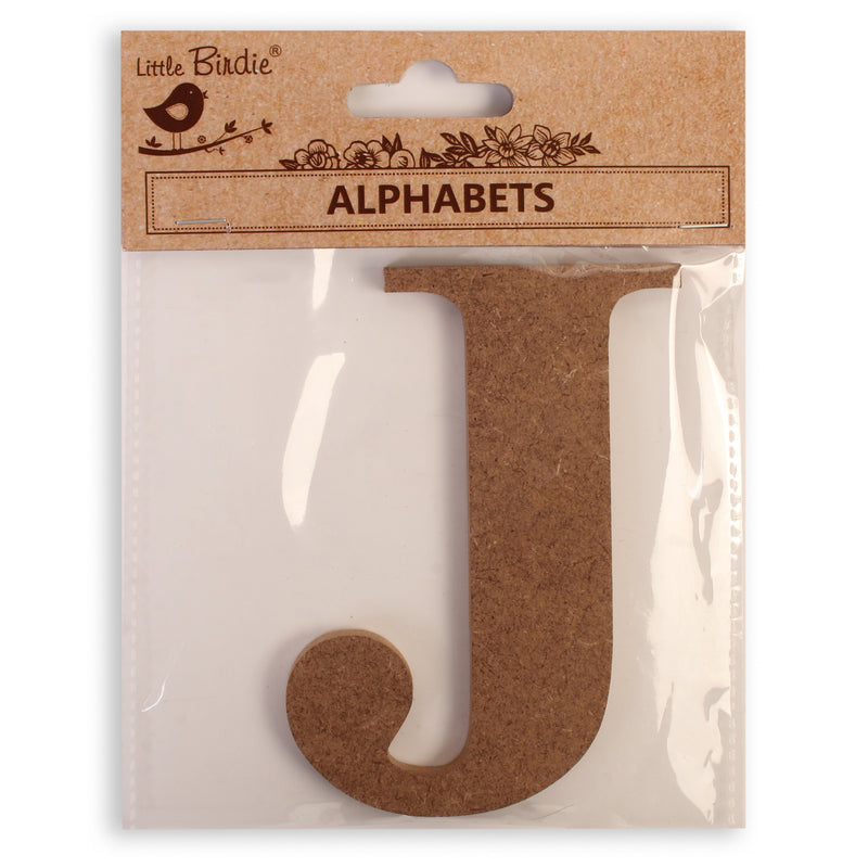 Little Birdie MDF Alphabets Upper Case 4" 1/Pkg
