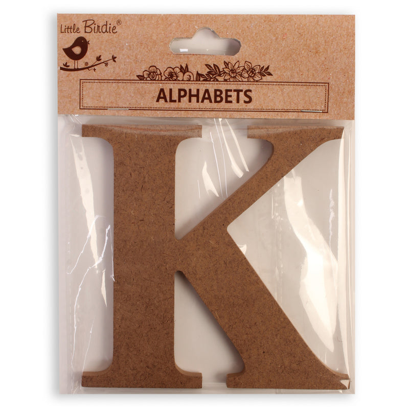 Little Birdie MDF Alphabets Upper Case 4" 1/Pkg