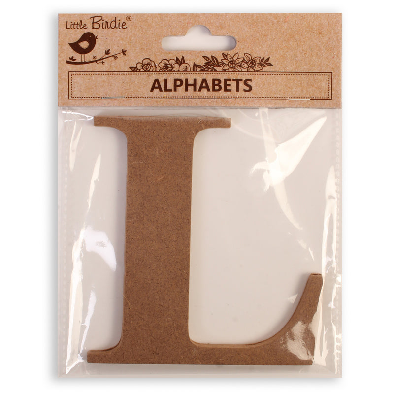 Little Birdie MDF Alphabets Upper Case 4" 1/Pkg