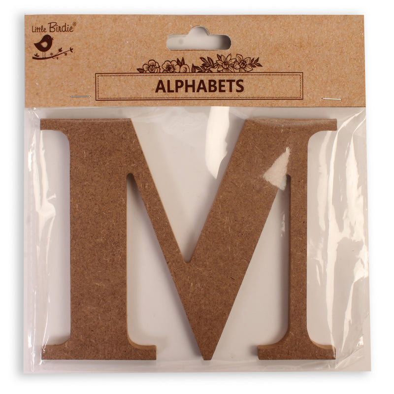Little Birdie MDF Alphabets Upper Case 4" 1/Pkg