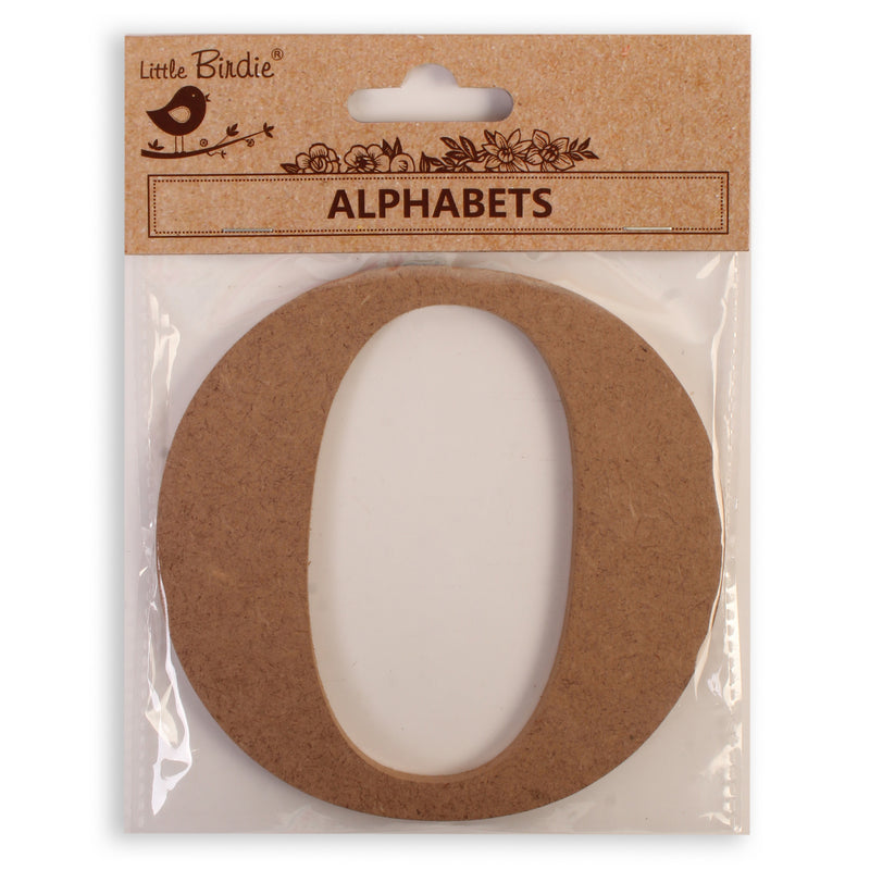 Little Birdie MDF Alphabets Upper Case 4" 1/Pkg