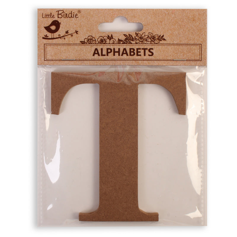 Little Birdie MDF Alphabets Upper Case 4" 1/Pkg