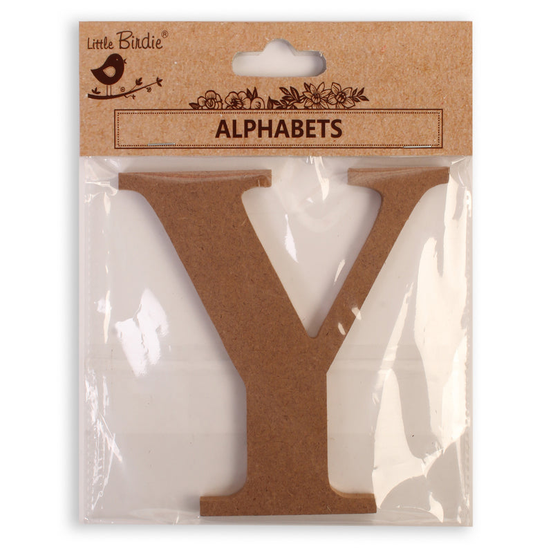 Little Birdie MDF Alphabets Upper Case 4" 1/Pkg