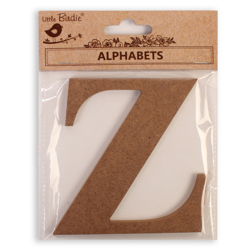 Little Birdie MDF Alphabets Upper Case 4" 1/Pkg