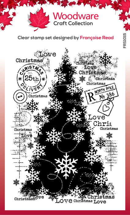 Woodware Clear Stamp 4"X6" | Snow Frosted Tree