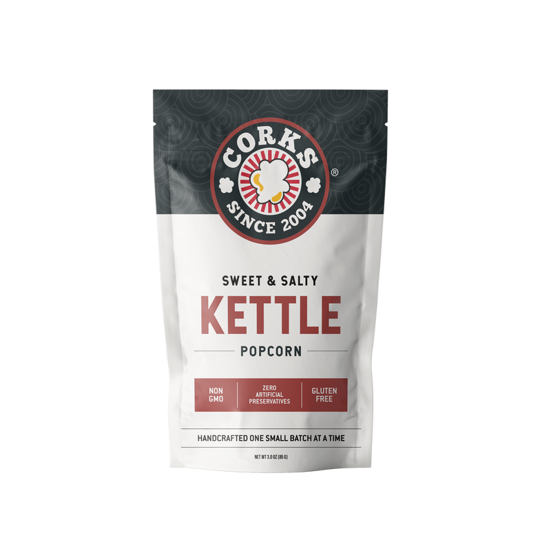 Corks Popcorn - Sweet and Salty Kettle Popcorn - 3.0 oz