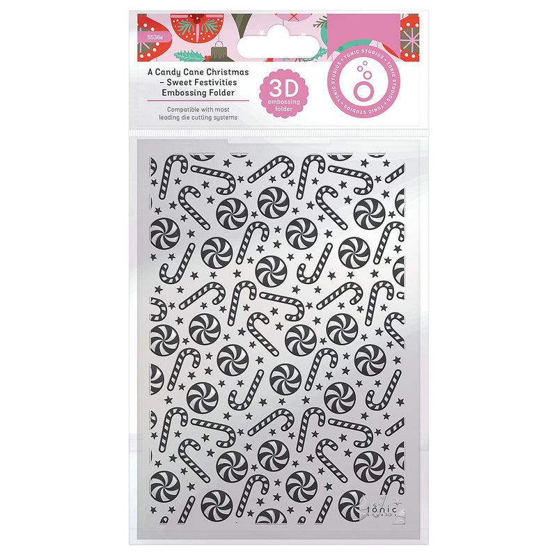 A Candy Cane Christmas | 3D Embossing Folder
