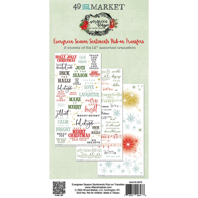 49 And Market Rub-On Transfer Set Sentiments | Evergreen Season