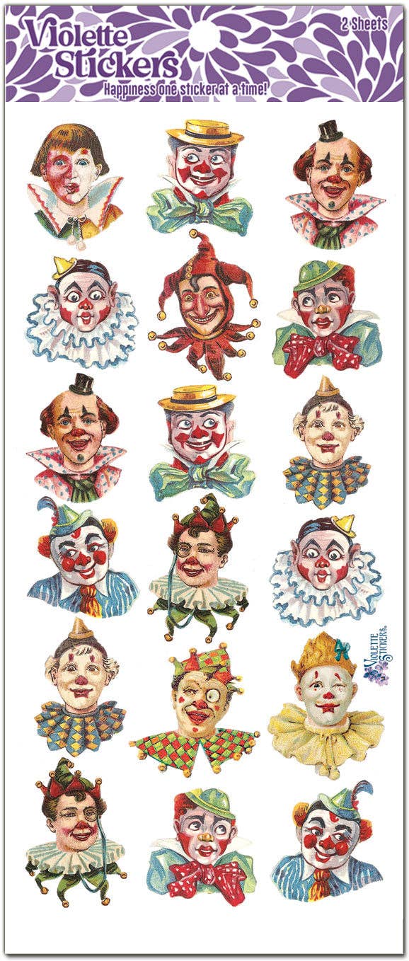 Clown Faces | Stickers P32 | Violette Stickers