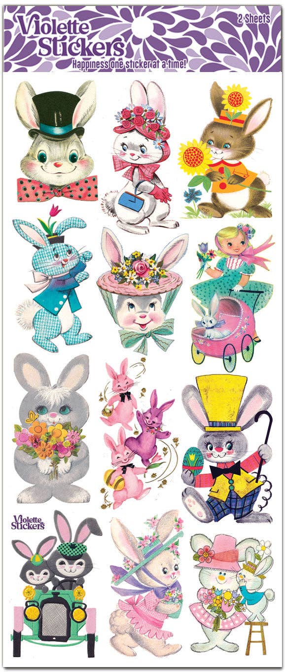 Easter Bunny Greetings | Stickers C342 | Violette Stickers