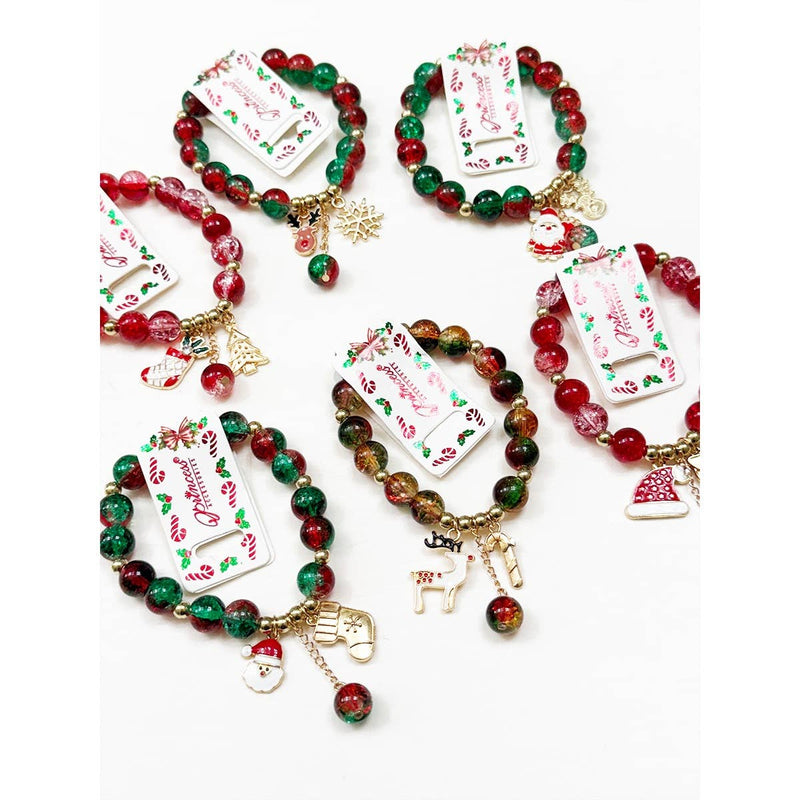 Stretch Christmas Charm Bracelet