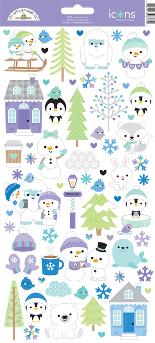 Doodlebug Cardstock Stickers Icons | Snow Much Fun