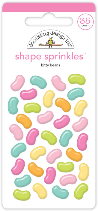 Doodlebug Sprinkles Adhesive Enamel Shapes | Bitty Beans