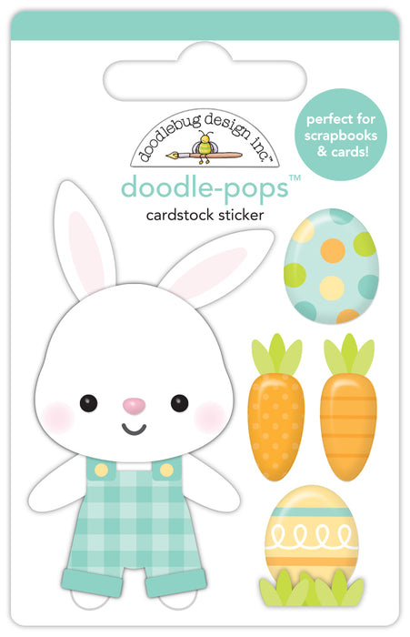Doodlebug Doodle-Pops 3D Stickers | Mr. Cottontail