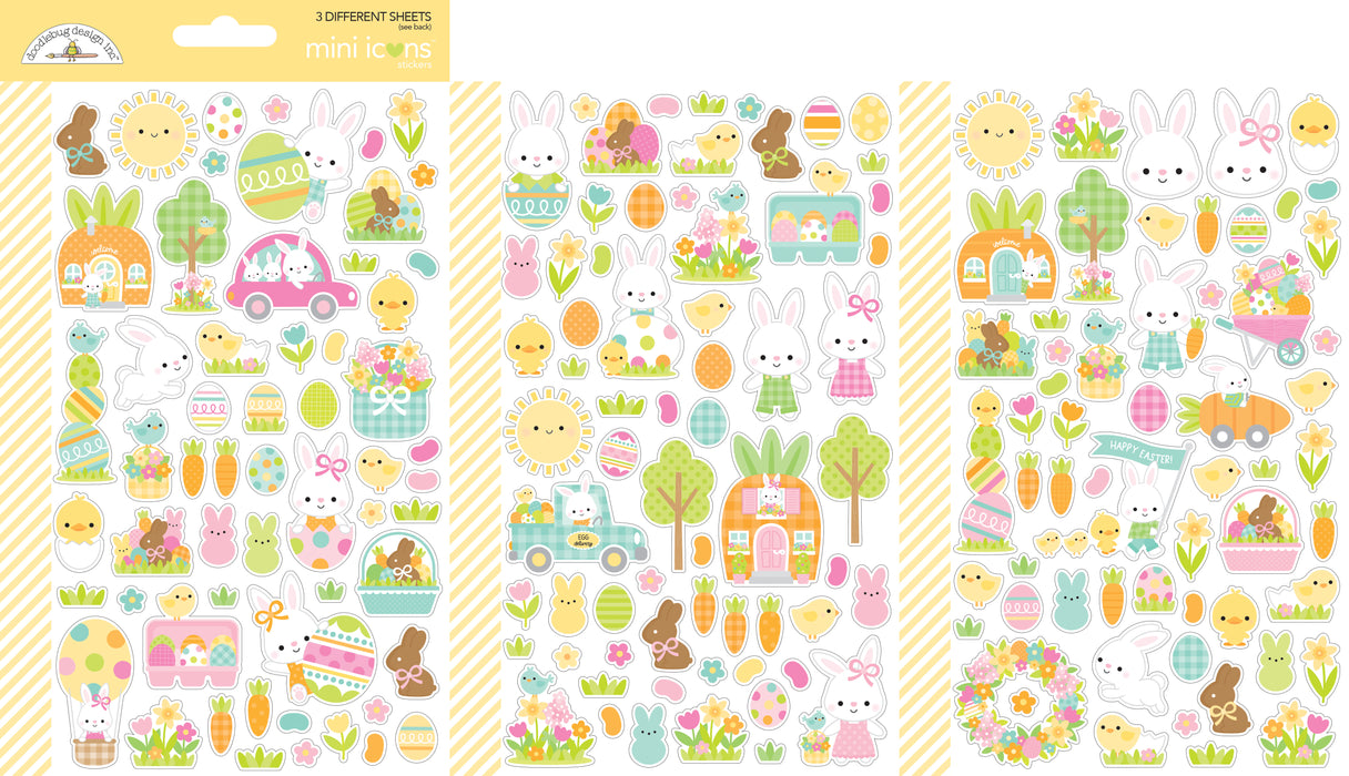 Doodlebug Mini Cardstock Stickers | Bunny Hop