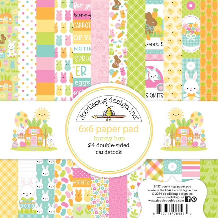 Doodlebug Double-Sided Paper Pad 6"X6" | Bunny Hop