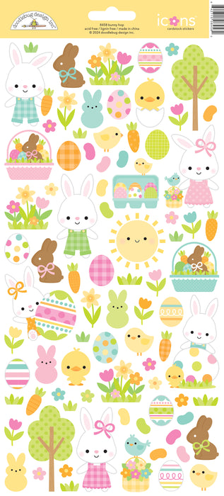 Doodlebug Cardstock Stickers | Bunny Hop
